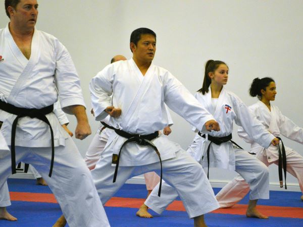 Amber demonstrating Elite Karate