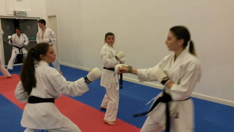 Black belt only training class at Walsall Karate Dojo